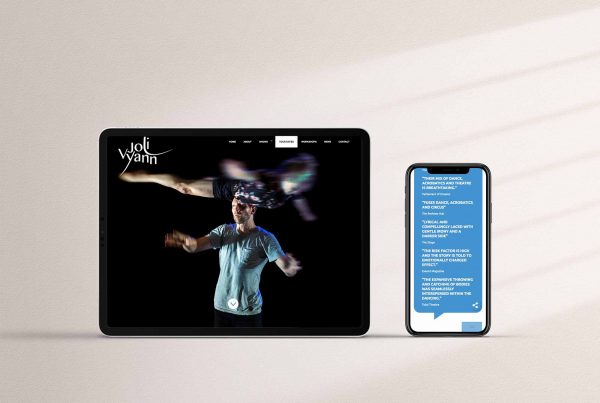Dance website design - tablet mobile